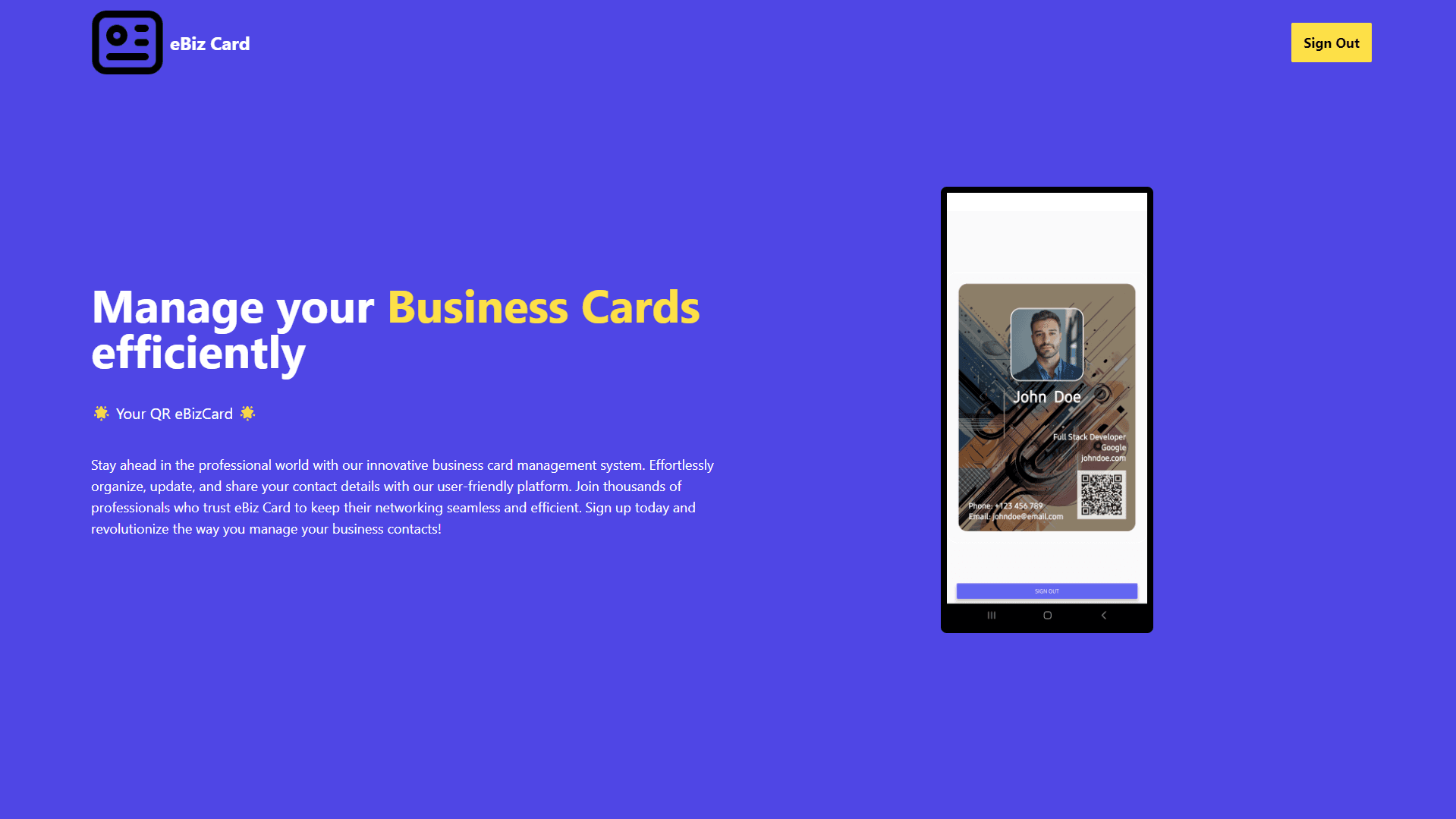 E-Biz Card