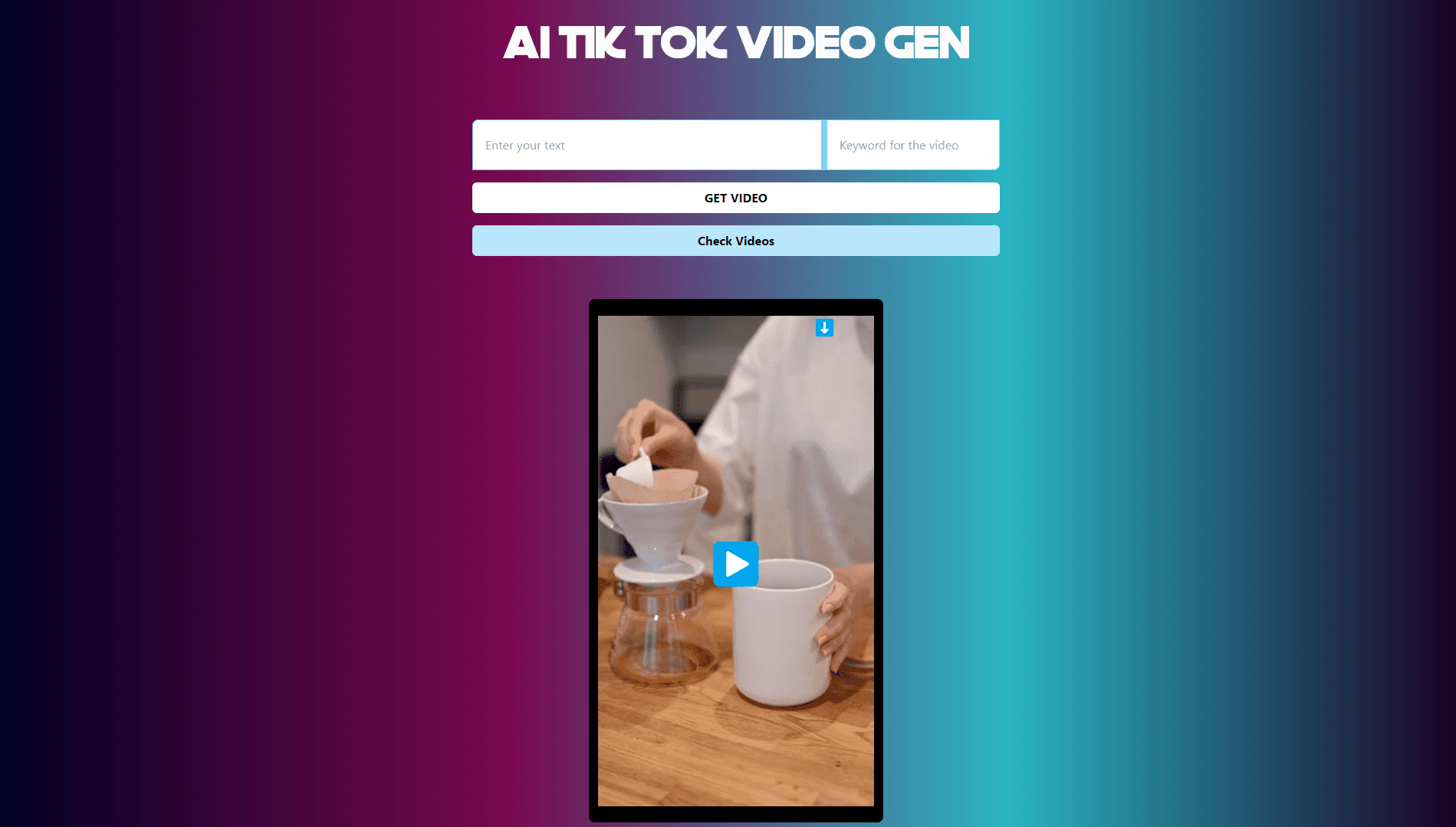 AI TikTok Video Generator